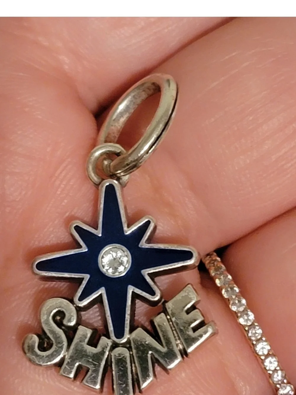 Brighton Blue Star 'SHINE' Charm and Blue Bead
